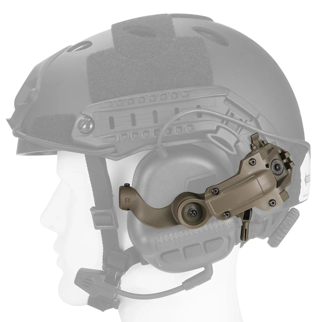 Fast Helmet ARC Wendy Rail Adapter Suspension Headphones Bracket Multi-Angle Rotation Tactical Pickup Headset Bracket
