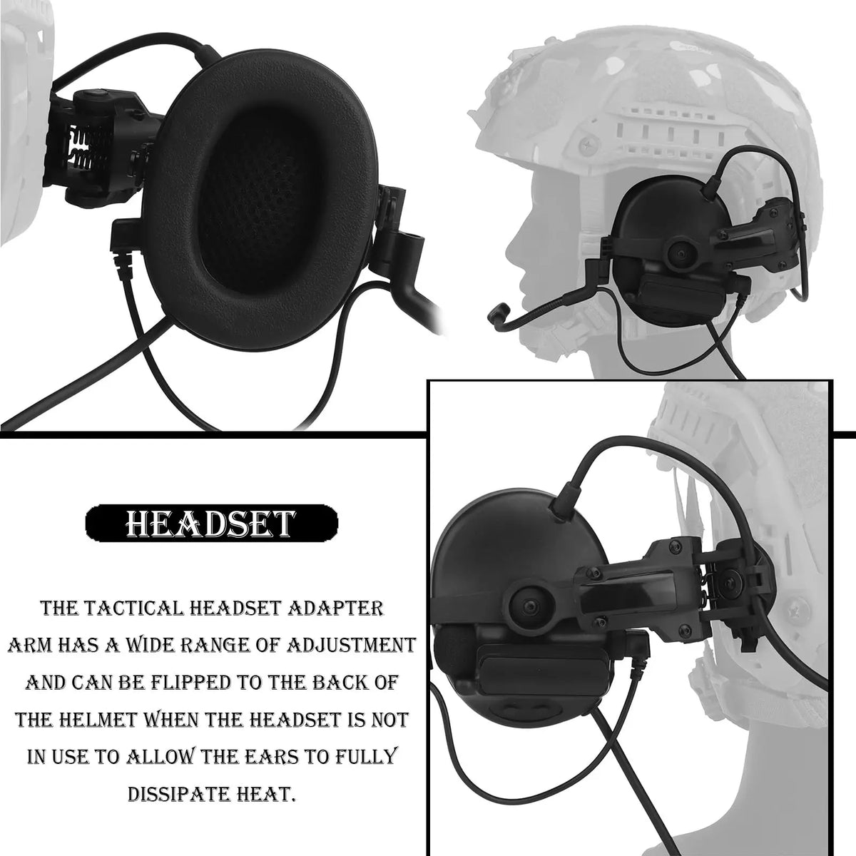 Airsoft Fast Helmet Set Adjustable Tactical Paintball Helmet with Military Headset Skull Mask Memory Foam Pad for Adult Teenager