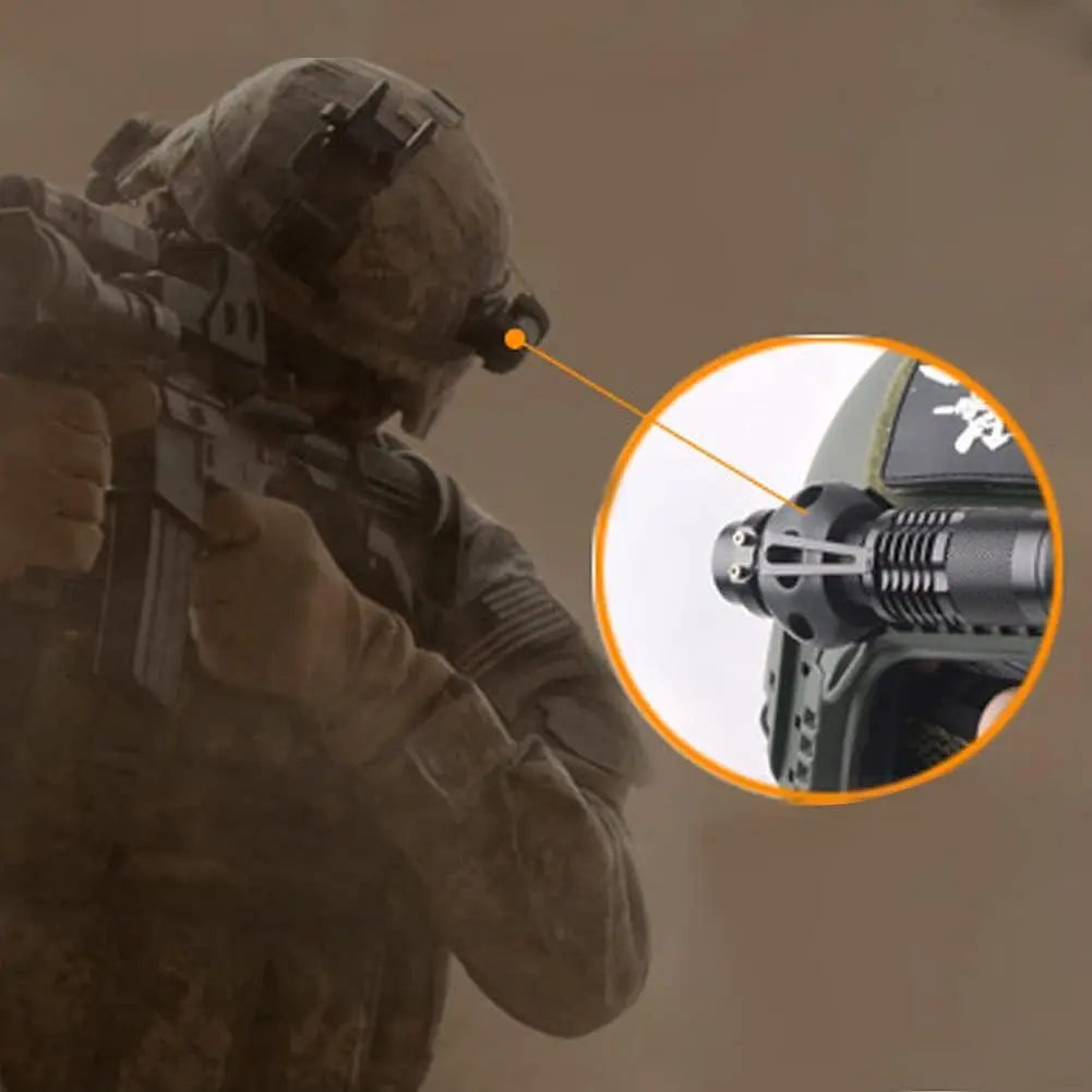 BOOIU Helmet Flashlight Holder Clip for Fast Tactical Helmet Mount Clamp Adapter 60 Degree Universal Rail Helmet Accessories