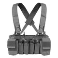 Tactical Chest Rig MOLLE Plate Carrier Vest Quadruple Storage Pouches For 9mm 5.56 Magazines Outdoor Hunting Shooting Equipment