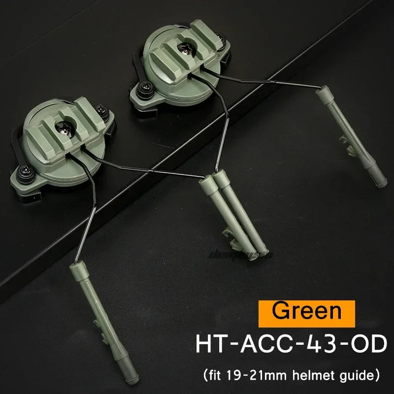 Tactical Headset Holder Fast Helmet  Rail Suspension Bracket Hunting Shooting Headset Bracket Helmet Rail Adapter Set