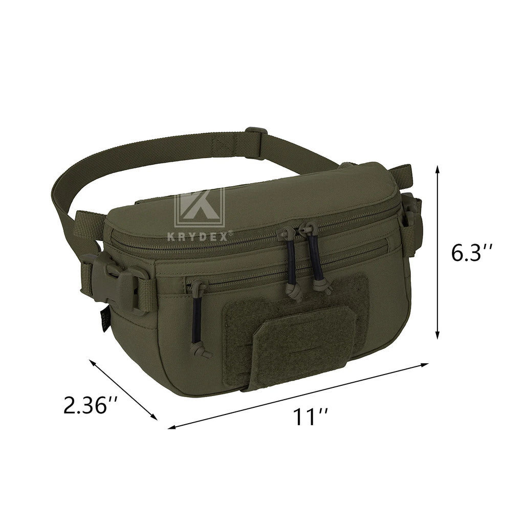 KRYDEX Tactical 3-in-1 Convertible Pouch Hanger Drop Pouch Multi-Function Sling Tool Bag Waist Fanny Pouch Abdominal Pack