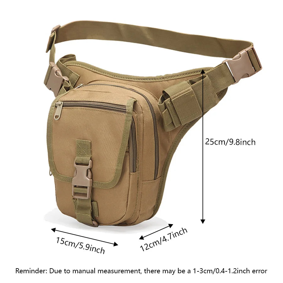 New Outdoor Camouflage Training Leg Bag Outdoor Training Camping Small Waist Bag Mountaineering Cycling Multi functional Waterpr