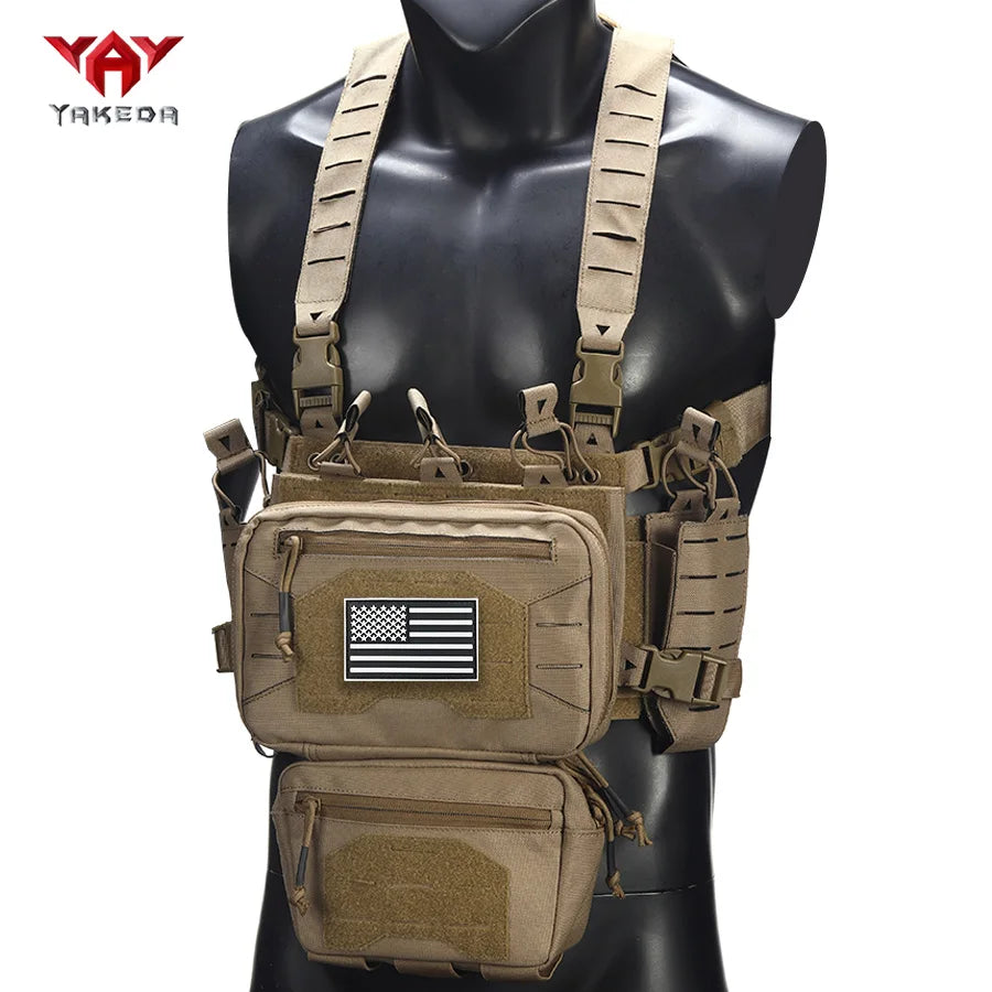 YAKEDA Outdoor Equipment Hunting Chest Hanging with Multiple Miscellaneous Bags, Strong Quantitative Design