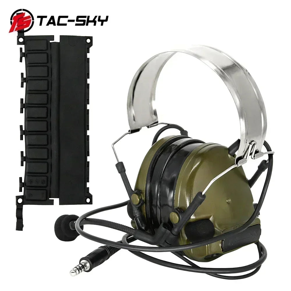 TS TAC-SKY COMTA III New Detachable Headband, Silicone Earcups, Outdoor Pickup Noise Canceling Shooting Tactical Headphones C 3