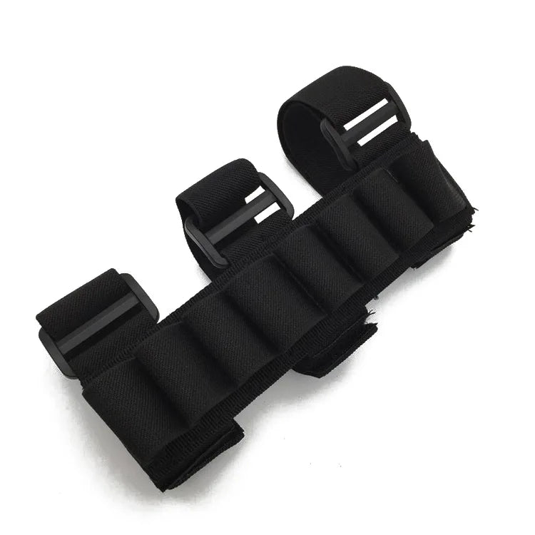 8 Rounds Cartridge Rifle Buttstock Ammo Shell Carrier 12/20 Gauge Shotshell Holder Arm Pouch Hunting Mag Bag