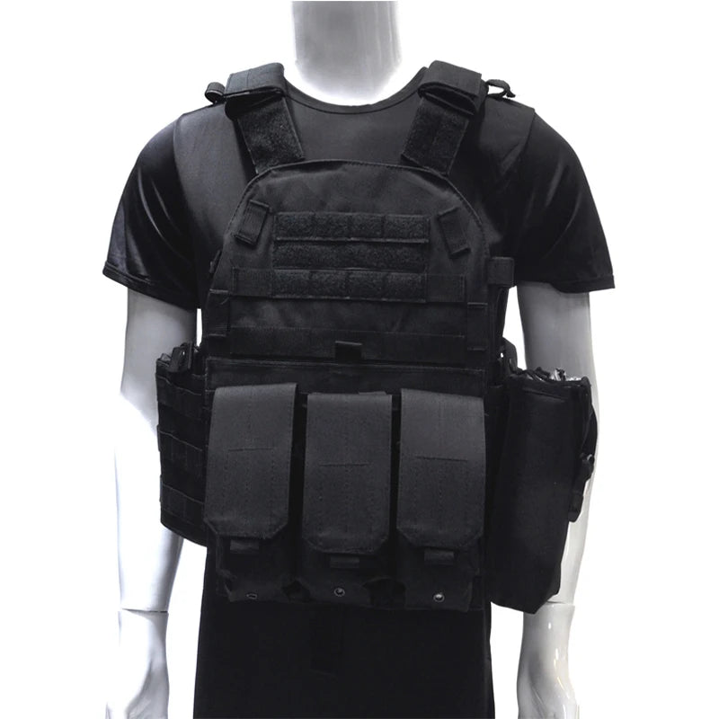 Tactical Vest Adjustable Shoulder Strap Nylon Hunting Vest Outdoor Sport Shooting Airsoft Accessories
