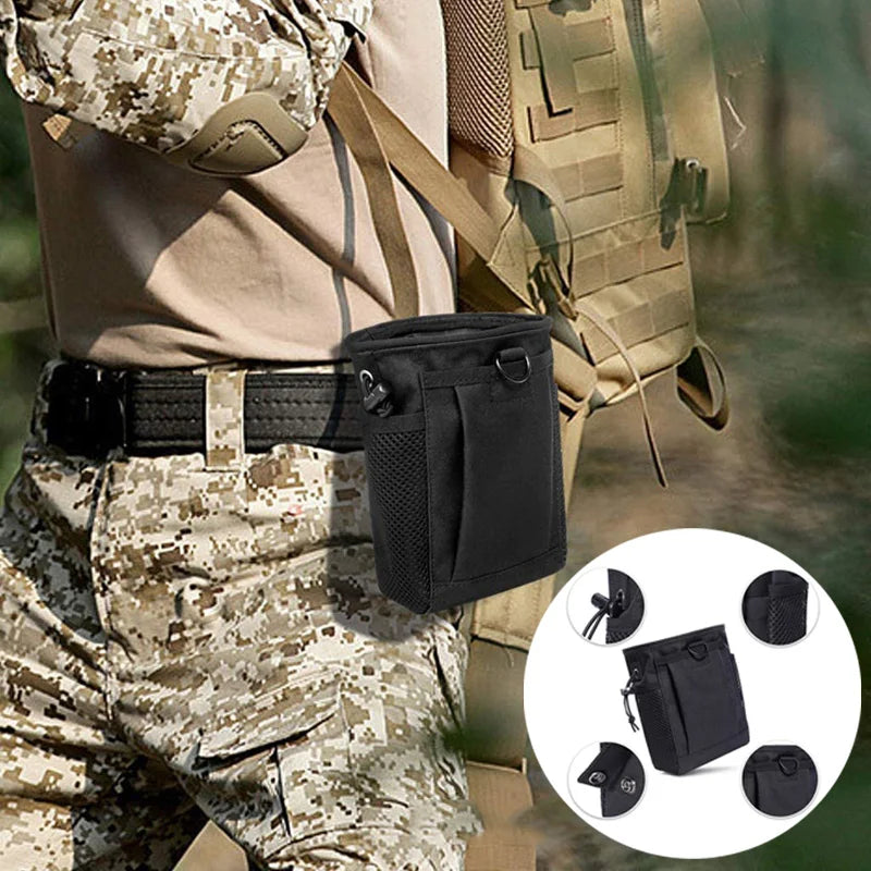 Tactical Molle Dump Drop Pouch Magazine Pouch Pocket Drawstring Recovery Bag Hunting Accessories Utility Waist Pack