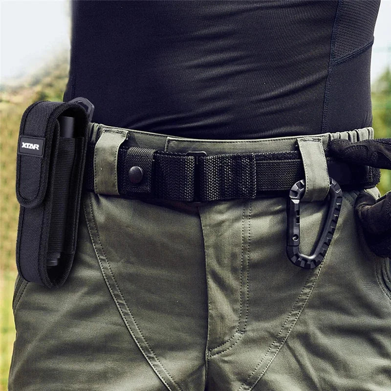 5"-8" Tactical Flashlight Case Belt Pouch XTAR T220 Fenix Flashlight Pouch Molle LED Torch Holder Flash Light Holster Waist Pack