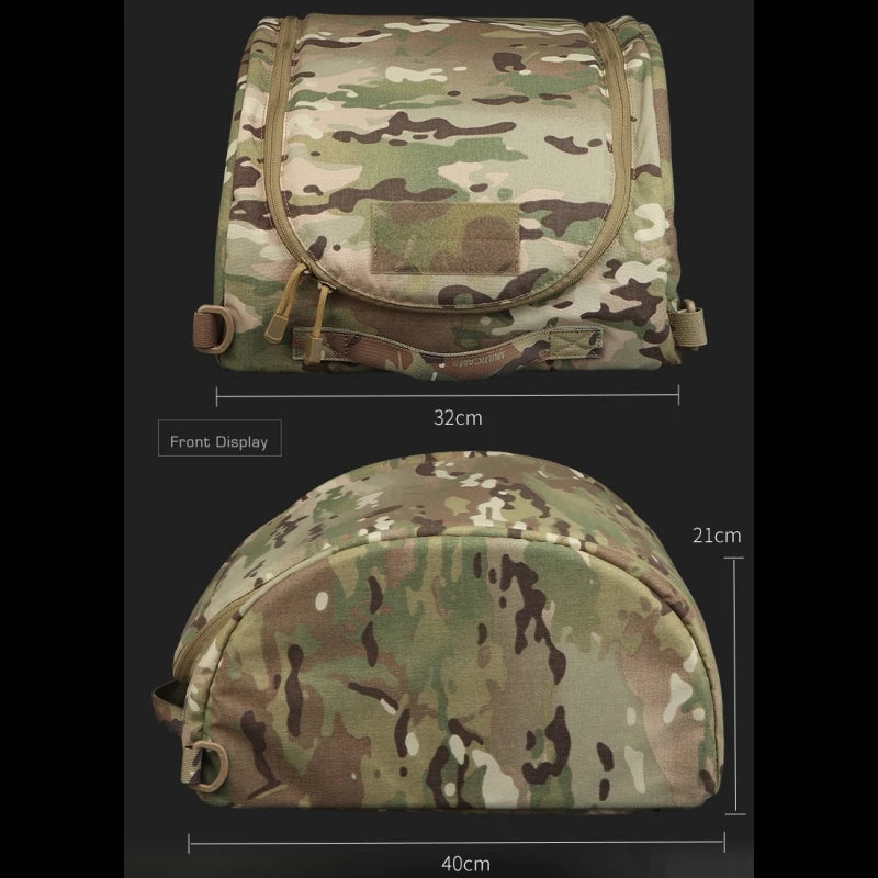 Tactical Helmet Storage Bag Multipurpose Handheld Pack Outdoor Motorcycle Cycling Hiking Hunting Airsoft Helmet Gear