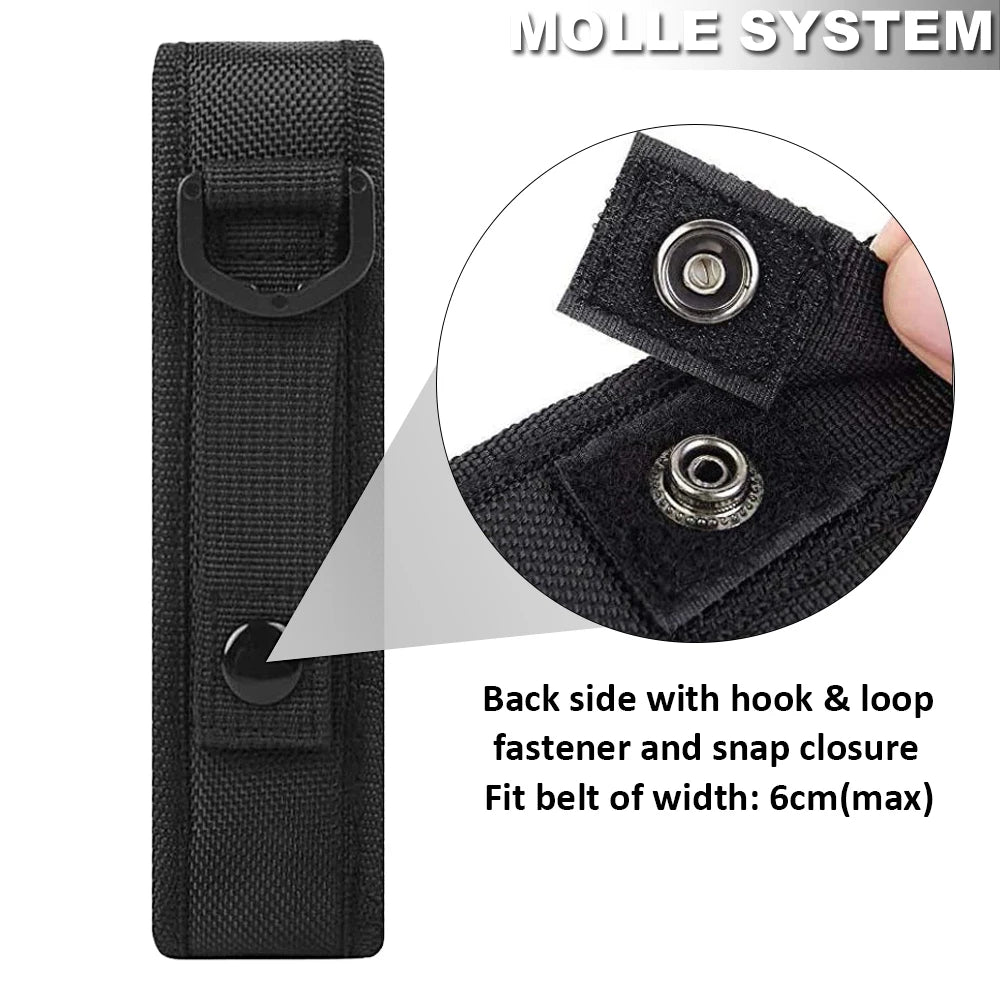 Tactical Flashlight Holster Outdoor Hunting Climbing Molle Pouch Men's Belt Bag LED Torch Case Edc Tool Holder Fanny Pack