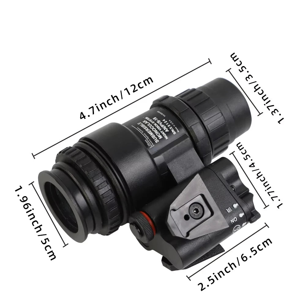 BOOIU Helmet PVS18 Single-Tube Night Vision Goggle Model For Fast/MH L4G24 NVG Helmet ABS Bracket Accessory Without Night Vision