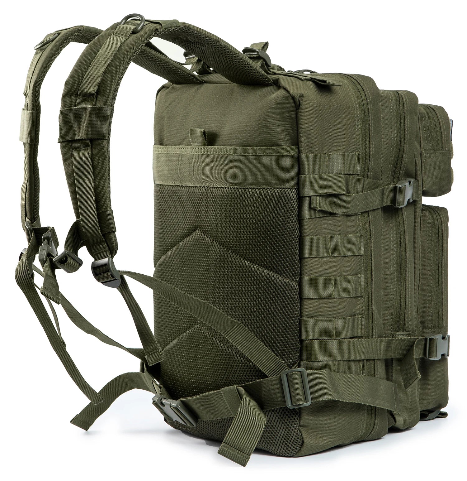 45L Tactical Travel Backpack Molle Storage Bag Large Capacity Multi Pocket Wear Resistant Camping Hiking Trekking Rucksack Durable Outdoor Mountain Climbing Daypack For Men Women Travellers Bushcraft Wilderness Trip Daily Commute Luggage Bag