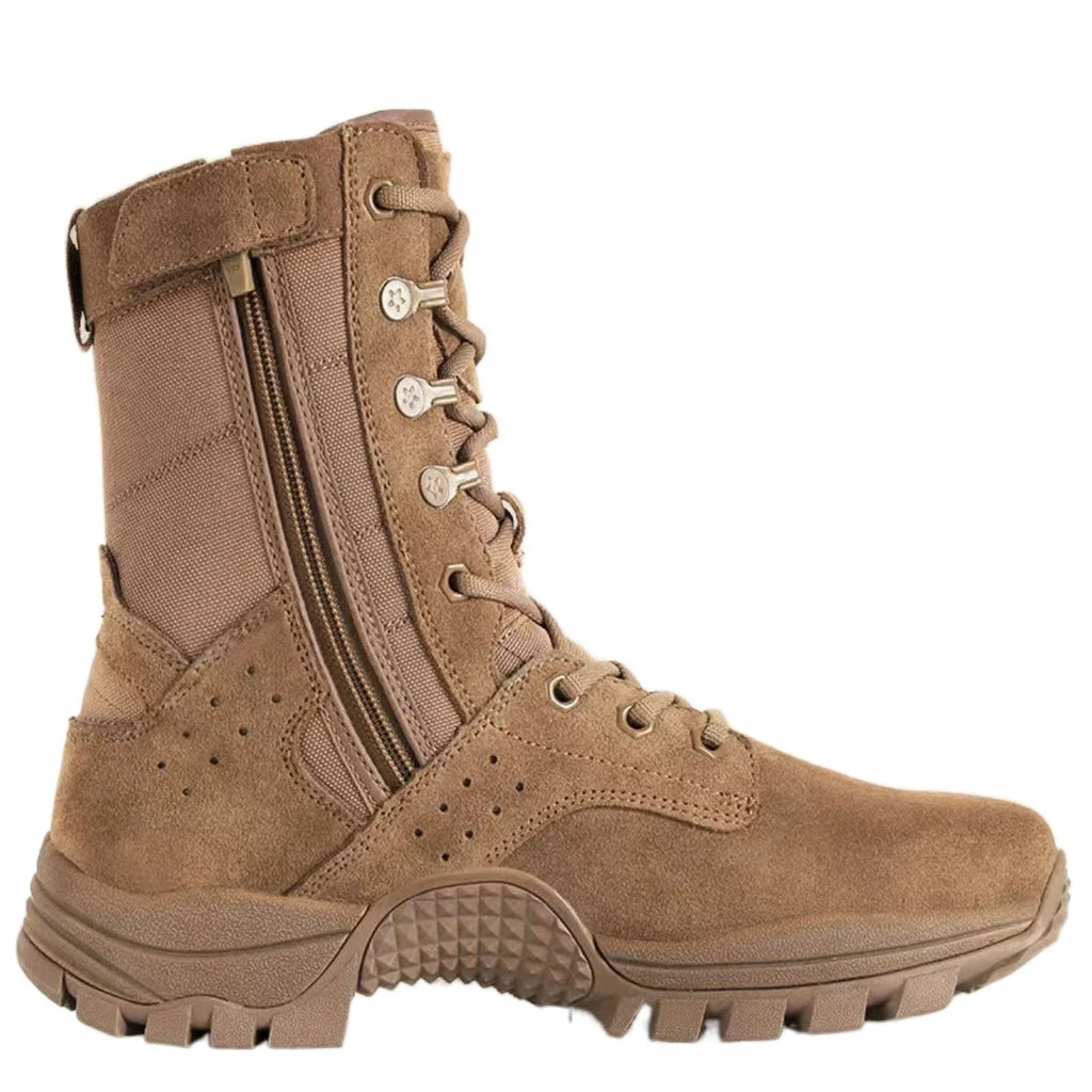 2024 New Thin Mountaineering Waterproof Breathable Combat New Side Zipper Ultra-Thin Men's Boots