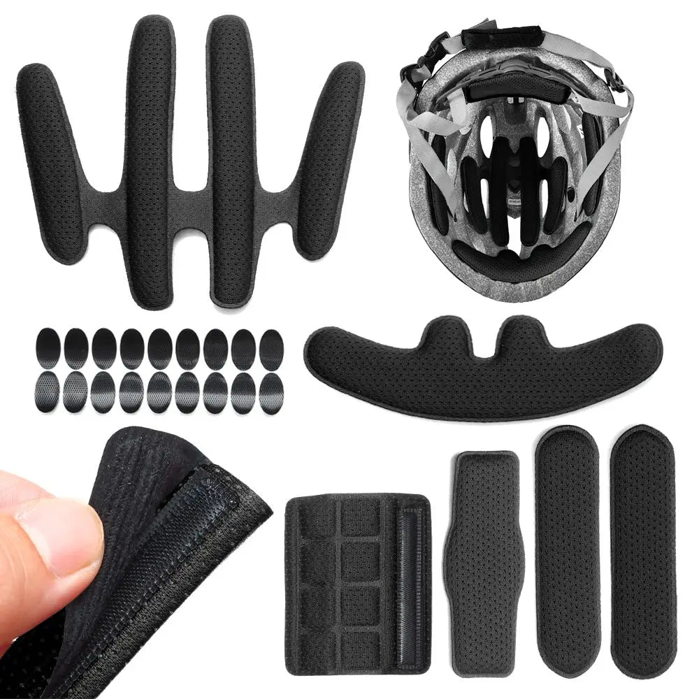 24PCS Universal Foam Replacement Protection Pads Helmet Inner Padding Kits Sealed Sponge Motorcycle Bicycle Cycling Accessory