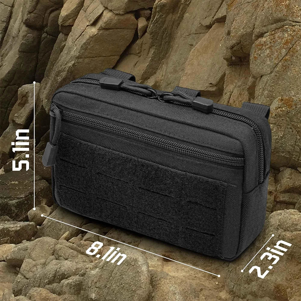 Tactical Molle Pouch Admin Pouch EDC Tool Bag First Aid Kit Pouch Phone Bag Waist Pack Emergency Utility Bag Hunting Camping Bag