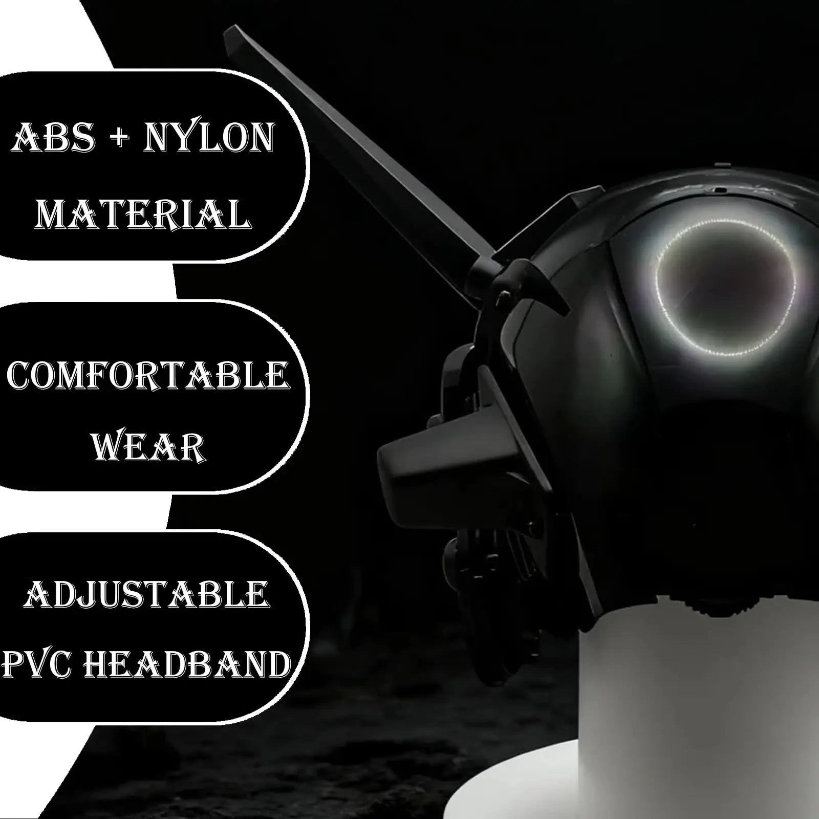 Mechanical Illuminated Cyberpunk Helmet, Multifunctional Outdoor Tactical Helmet, Protective Headgear for Partie Role Play