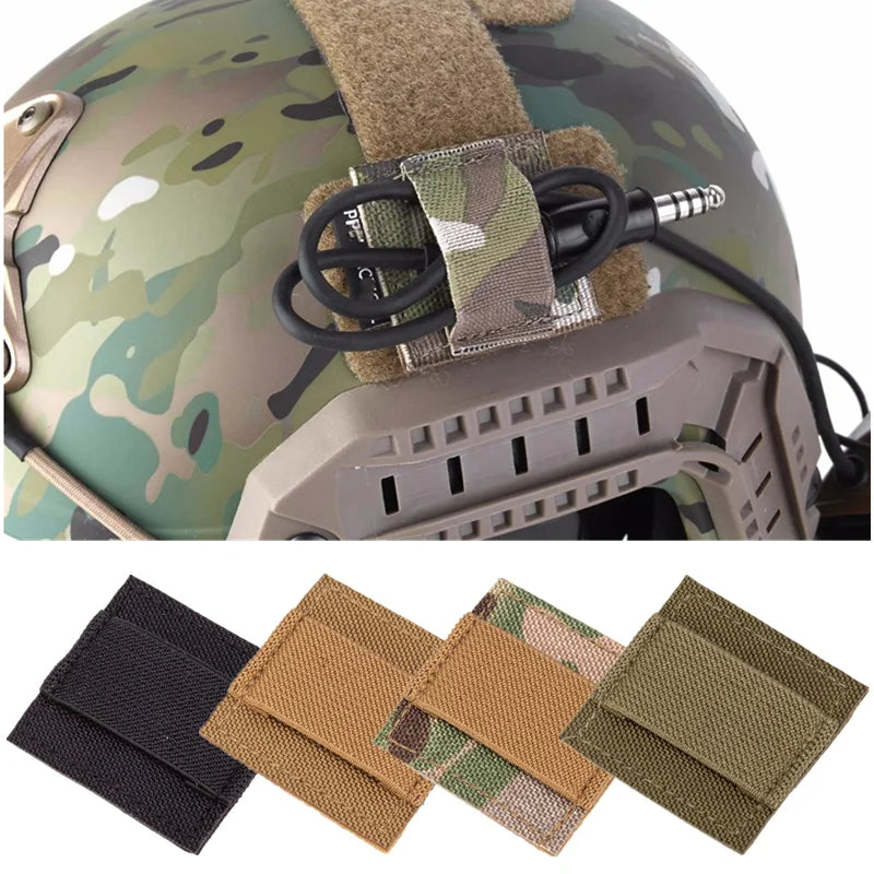 1/2PCS Tactical Helmet Headset Wire Strap Elastic Cable Organizer Hook Loop Fixed Harness for Outdoor Hunting