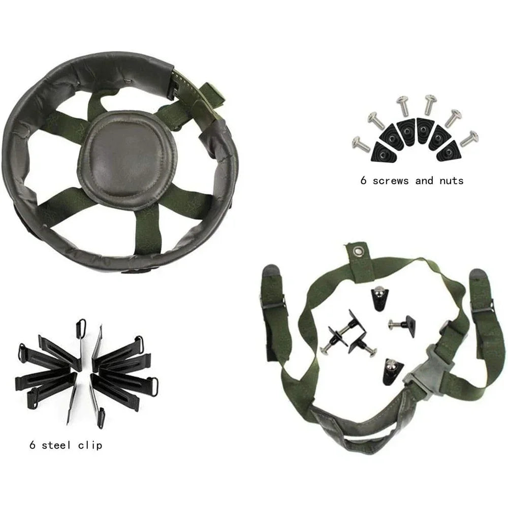 Tactical M88 Helmet Liner Suspension, Assembly Helmet Liner Adjustable Comfortable Chin Strap For M88 QGF03 Helmets