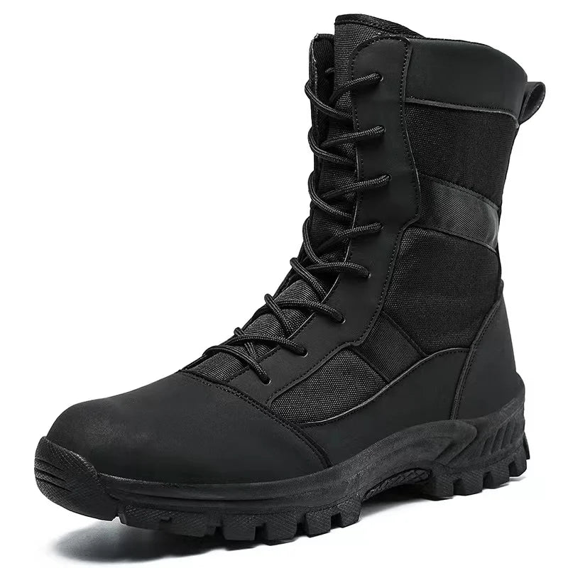 Lynjacye High Top Big Size 47 46 Lightweight Man Tactical Boots Combat Anti-Collision Training Lace Up Waterproof Outdoor Boots