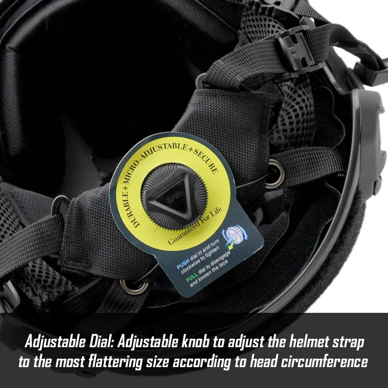 JOAXOR Tactical Airsoft Paintball Quick Helmet High Powered Wendy Suspension System For Sports Hunting CS Game
