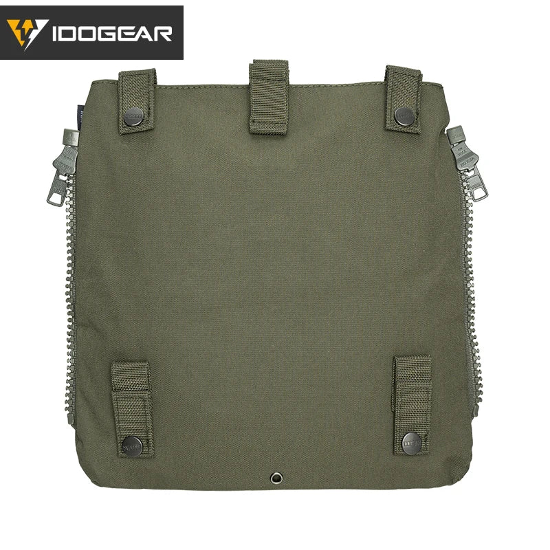IDOGEAR Tactical Panel Zip on Pouch Backpack Plate Carrier Bag for CPC AVS JPC2.0 Vest 3531
