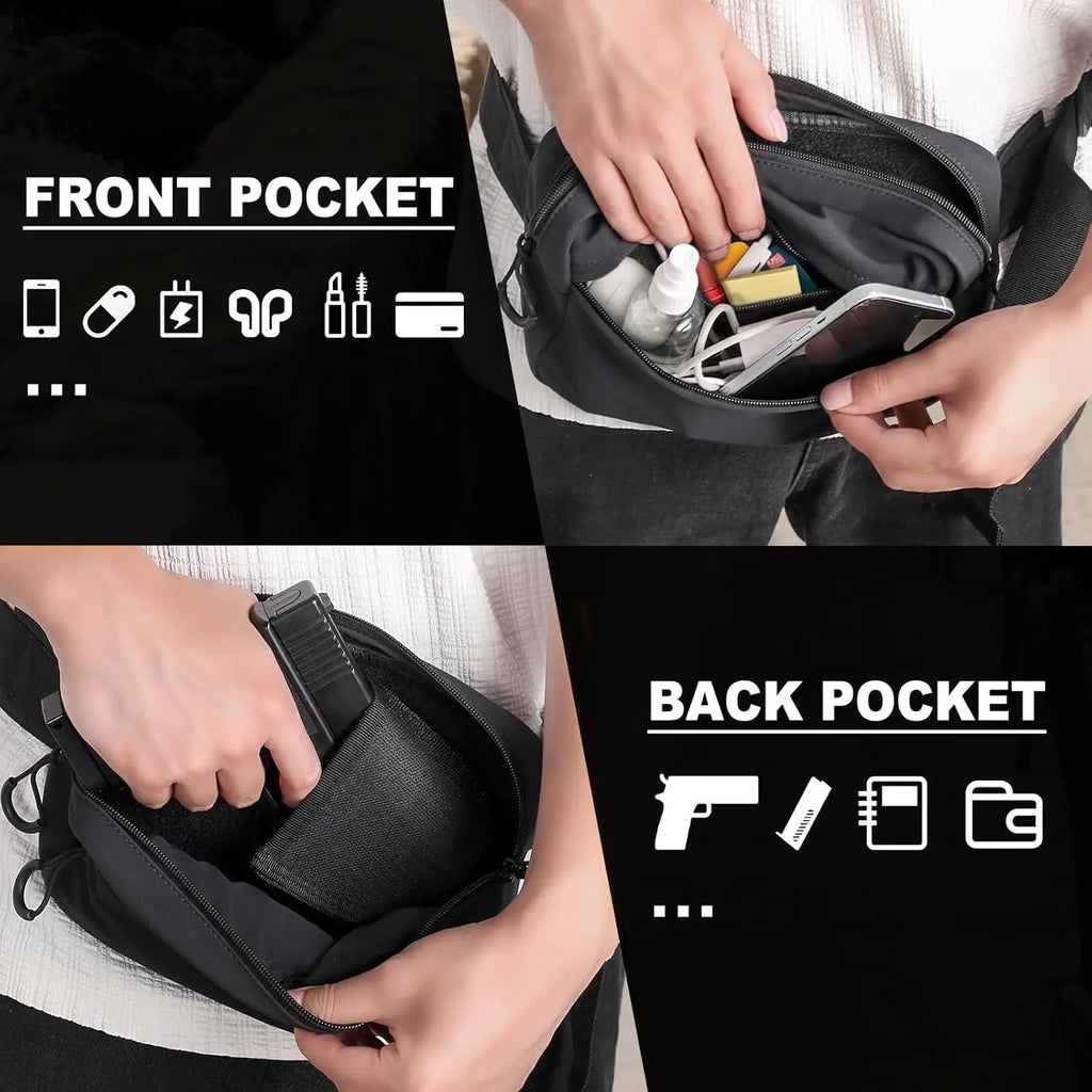 Women/Men's Gun Bag Tactical Gun Holster Bag Concealed Carry Pistol Fanny Pack Soft Waist Bag for Handgun G17 G19 G48 92FS