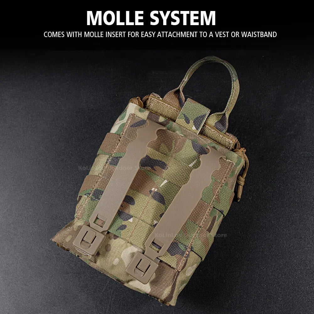 MOLLE Tactical First Aid Kit Waist Belt Bag Hunting Vest Plate Carrier Outdoor Camping Quick Response Outdoor Medical Tool Pack