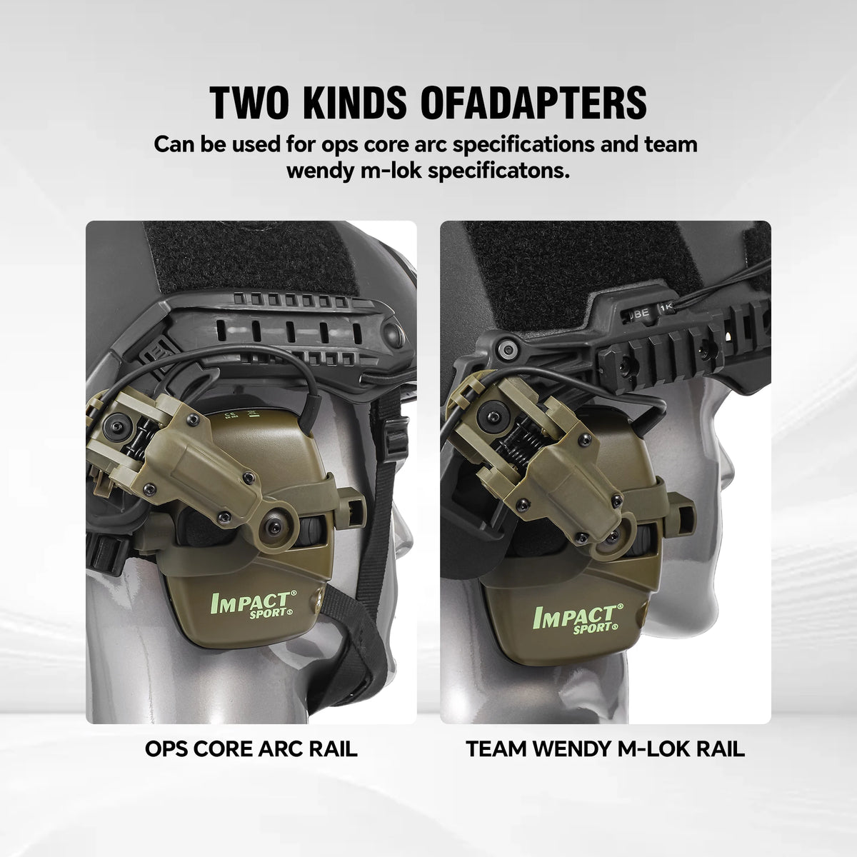 Impact Sport Electronic Shooting Headset Helmet Mounted Ver Hunting Pickup Noise Reduction Hearing Protection Tactical Headset