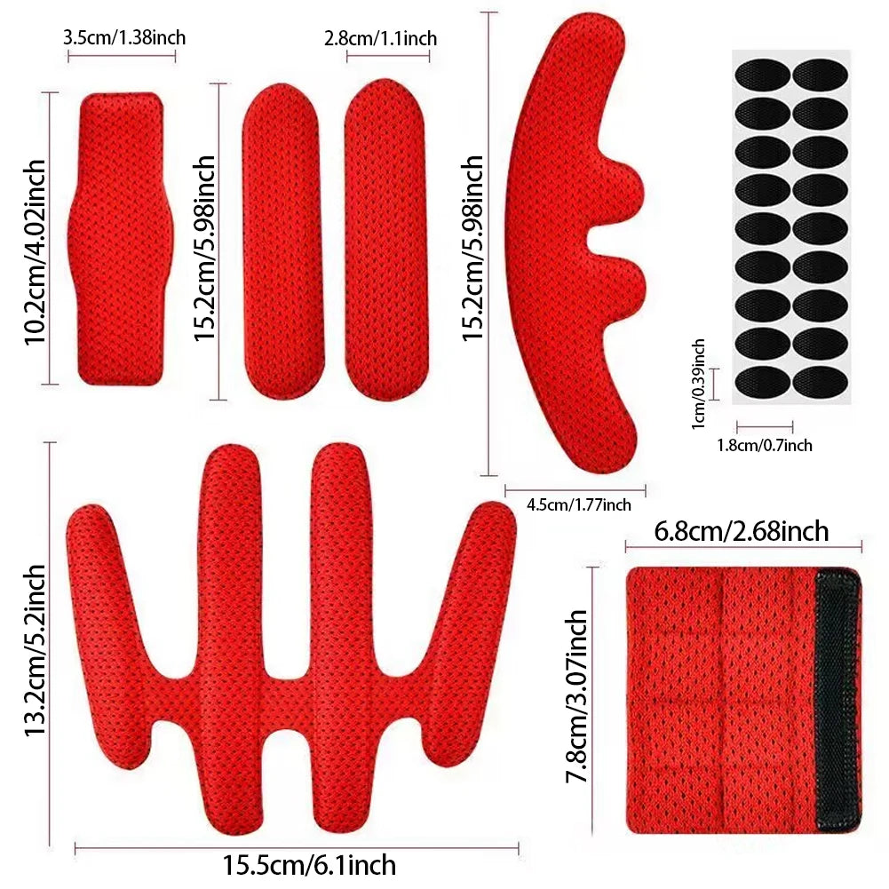 24pcs/set Replacement Foam Helmet Pads Set Quick-drying Modification Helmet Universal Motorcycle Bicycle Protection Pad Outdoor