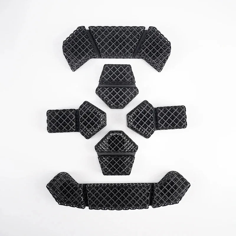 Tactical Helmet 3D-Printed Honeycomb Polymer Liner Pad, 2.5 cm Thick, Breathable and Comfortable for Outdoor Sports, Highly Elas