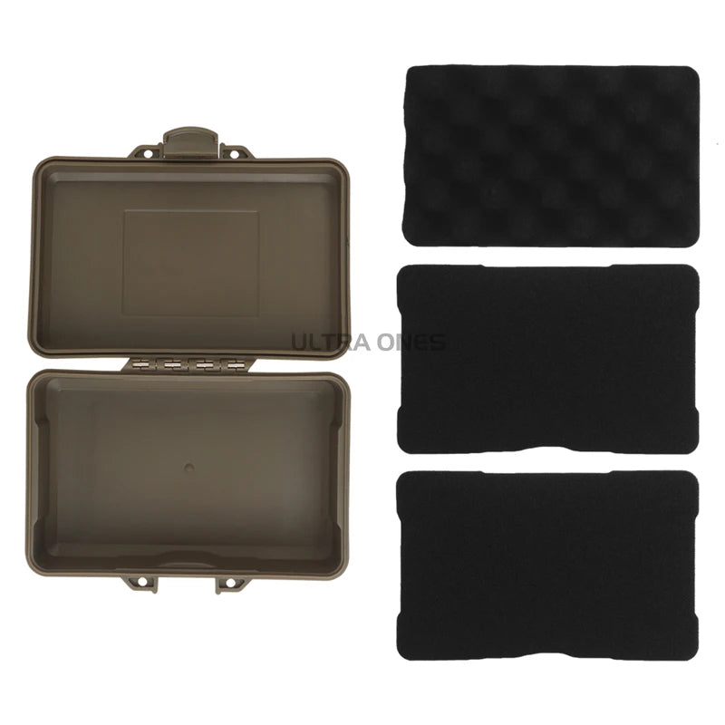 Molle Tactical Flahslight Battery Storage Case Shooting Hunting Tools Equipment Box Double Sponge Shockproof Lockable Pouch