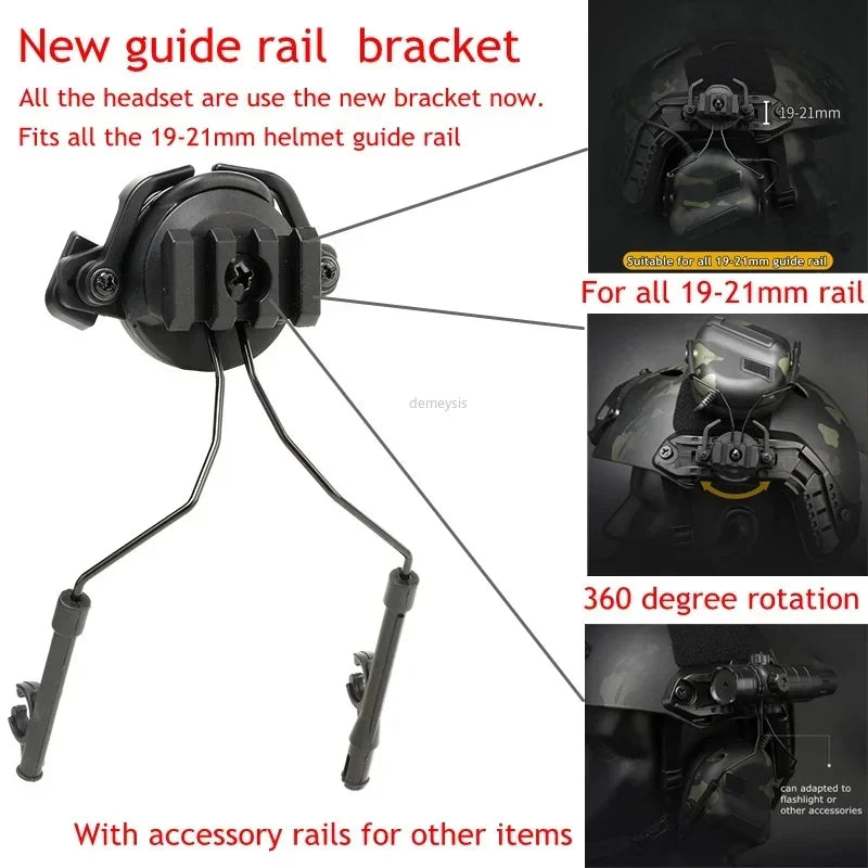 CS Tactical Gen5 Headsets Combat Airsoft Communication Headset Paintball Hunting Shooting Headphone for 19-21 Mm Helmet Rails
