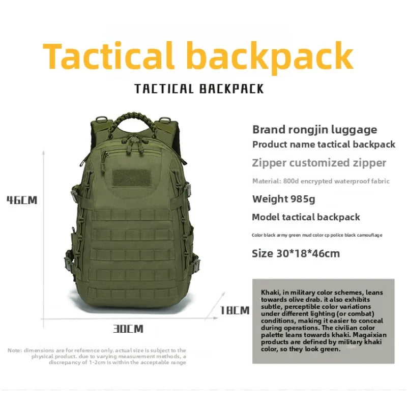 New Camping Dragon Egg Tactical Backpack Outdoor Military Travel Double Shoulder Hiking Large Capacity Sports Backpack