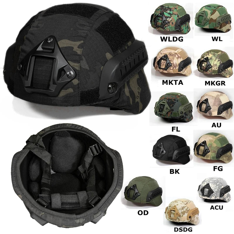 Outdoor Sports Gear Helmet Accessory Tactical Camouflage Cloth Helmet Cover for MICH 2000 Helmet