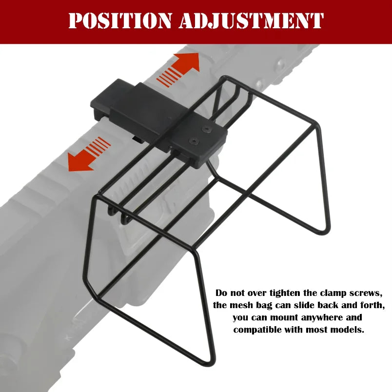 Tactical Quick Release Shell Catcher Cartridge Mesh Detachable Heat Resistant Catcher MeshShell Recycling Bullet Holders