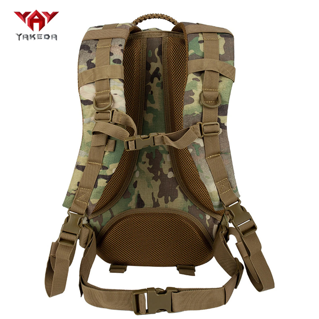 YAKEDA large capacity outdoor backpack with waist and chest strap, fixed buckle MOLLE system shoulder strap, widened backpack