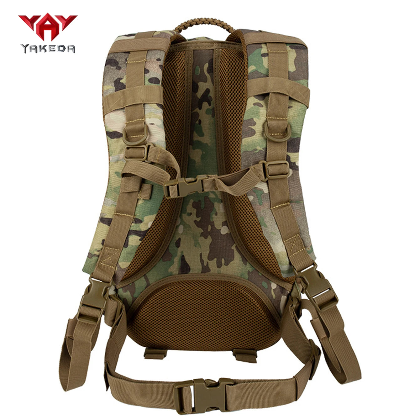 YAKEDA large capacity outdoor backpack with waist and chest strap, fixed buckle MOLLE system shoulder strap, widened backpack