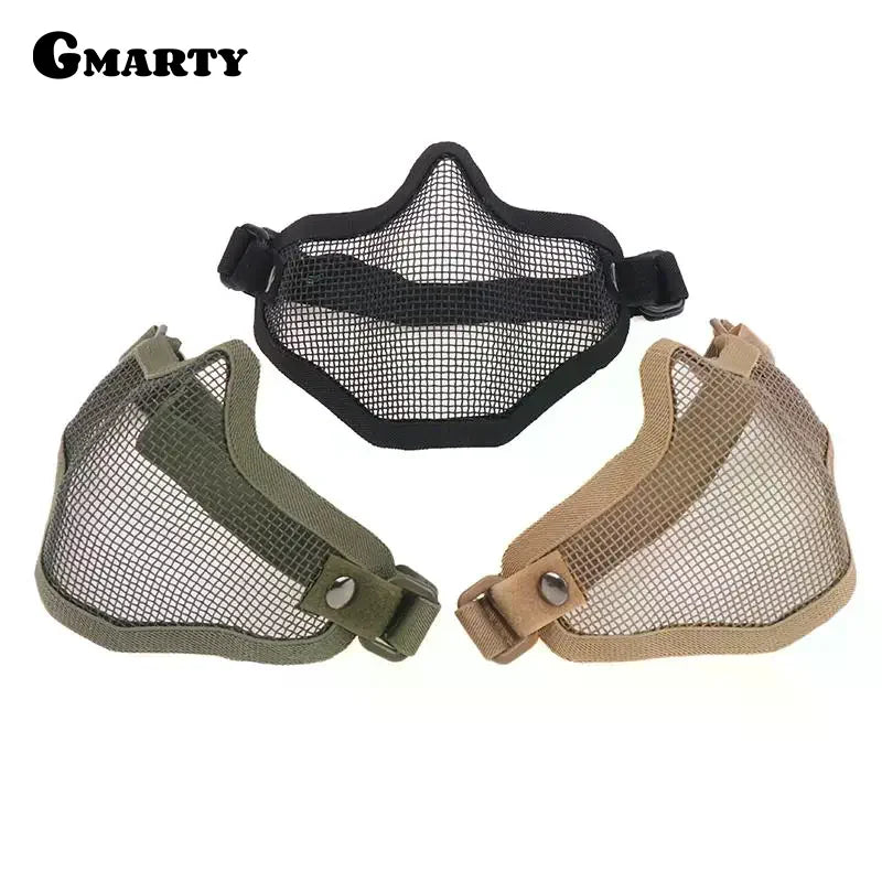 Airsoft Tactical Mask For Outdoor Hunting, Protective Mesh Mask, BB Gun Shooting Accessories