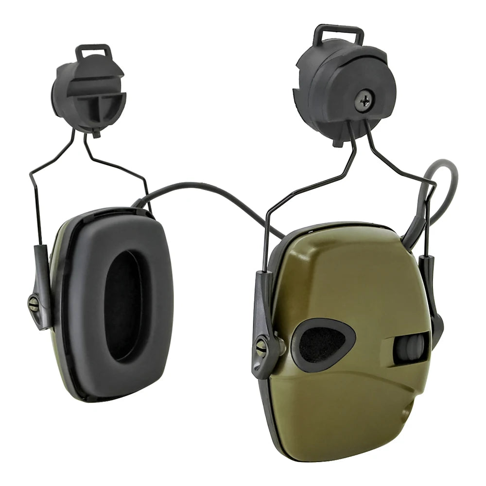 Electronic Shooting Headset Helmet Mounted Version Hunting Pickup and Noise Reduction Tactical Headset with External Mic Kit