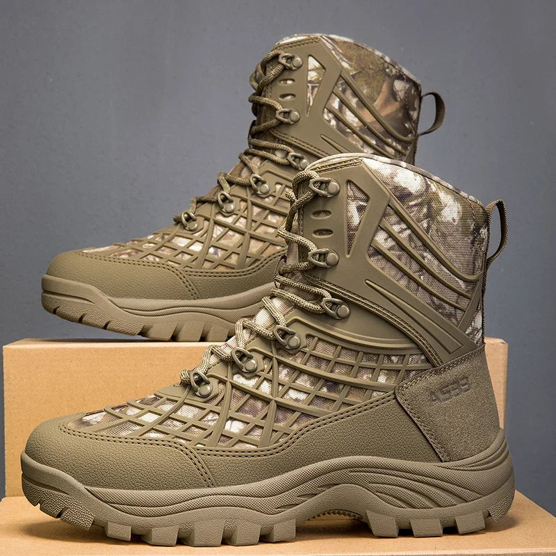 Men's Desert Camouflage Boots Special Combat Outdoor High Top Shoes for Men Cs Fans Tactical Boots Men's Hunter Sneakers