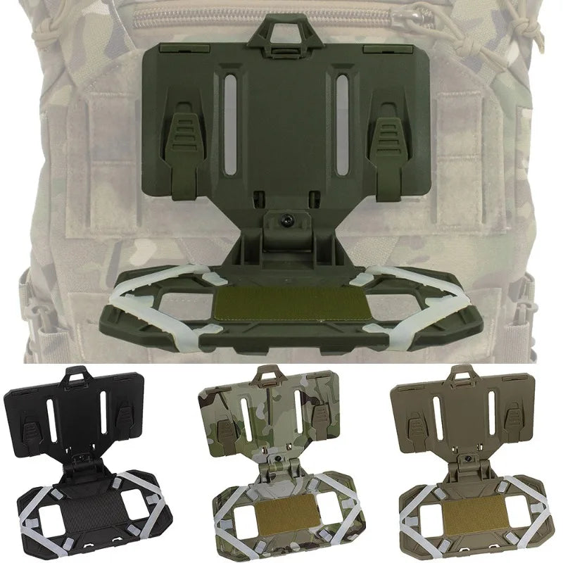 Tactical MOLLE Folding Navigation Board Map Admin Panel iPhone Pouch Tactical Airsoft Hunting Vest Chest Mobile Phone Holder