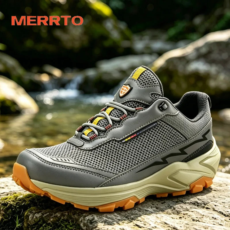 MERRTO Mesh Outdoor Hiking Shoes Men Trekking Hunting boots Tourism Tactical boot Mountain Breathable Climbing women Sneakers