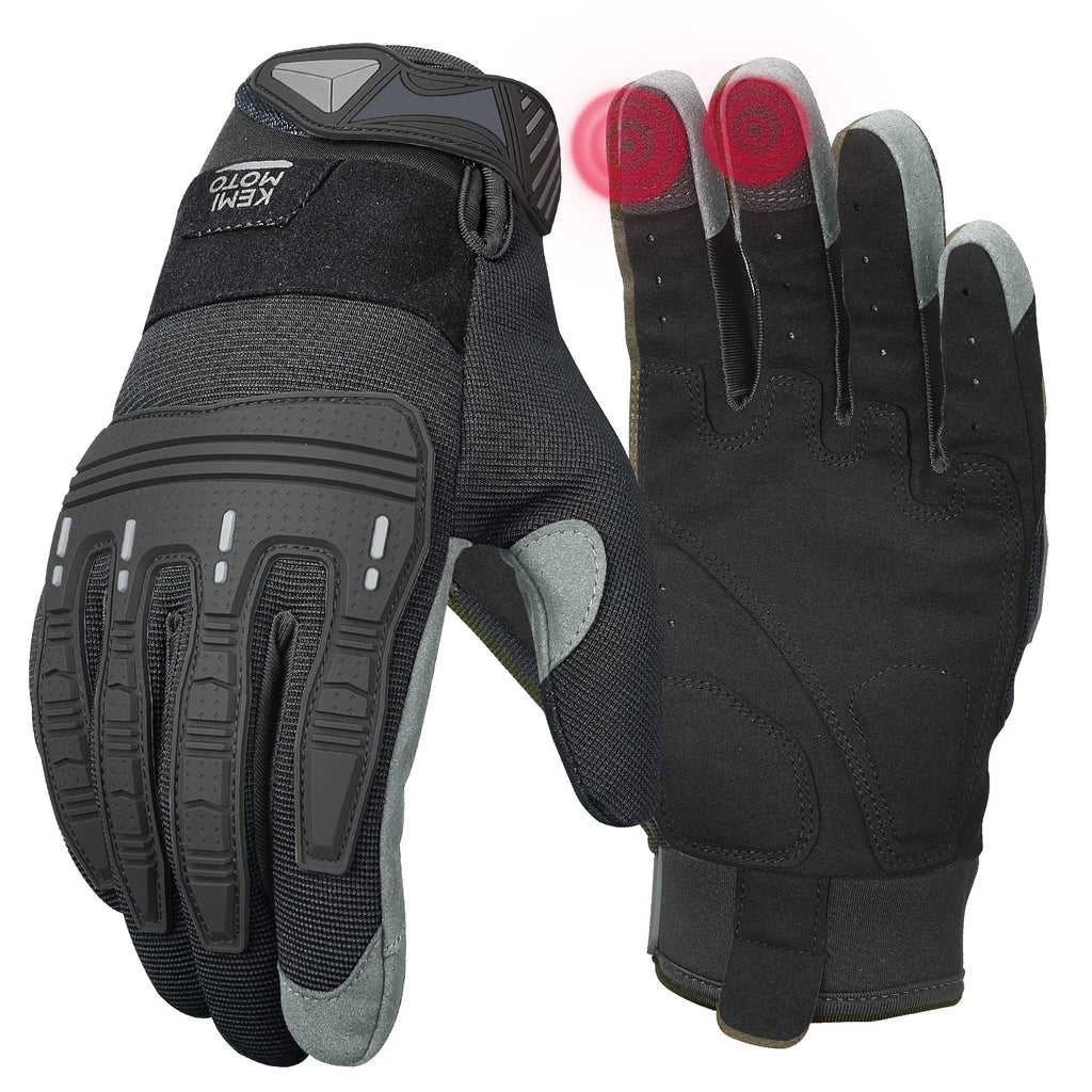 KEMIMOTO Hunting Tactical Gloves For Men Outdoor Climbing Work Gloves With Rubber Guard Touchscreen Sports Motorcycle Gloves