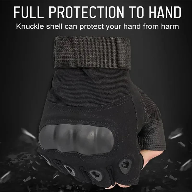 Tactical Fingerless Gloves for Motorbike Motorcycle Suitable Cycling Climbing Hiking Hunting Non-Slip,Gloves、Rock Climbing