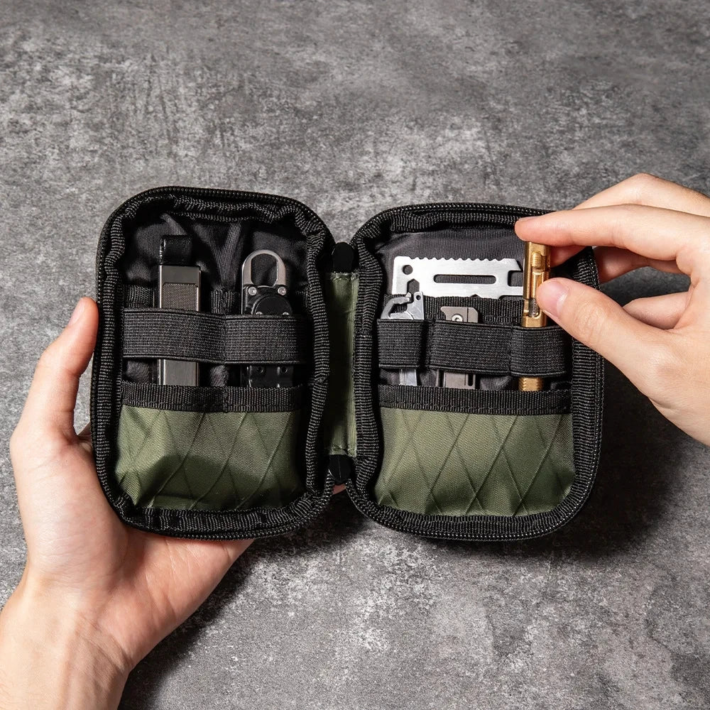 Outdoor Multi-functional EDC Tool Storage Bag, Tactical Large-capacity Card Key Storage Bag, Bicycle Waist Bag