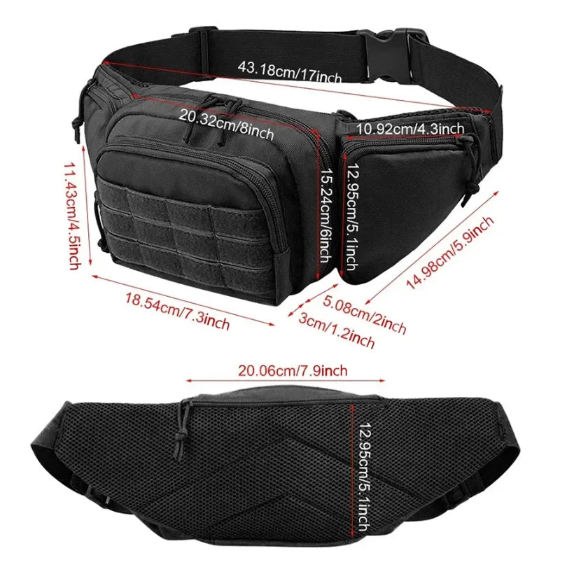 New Outdoor Multi functional Invisible Waist Attachment Bag for Men's Sports Storage Waist Bag Outdoor Tool Kit Wholesale