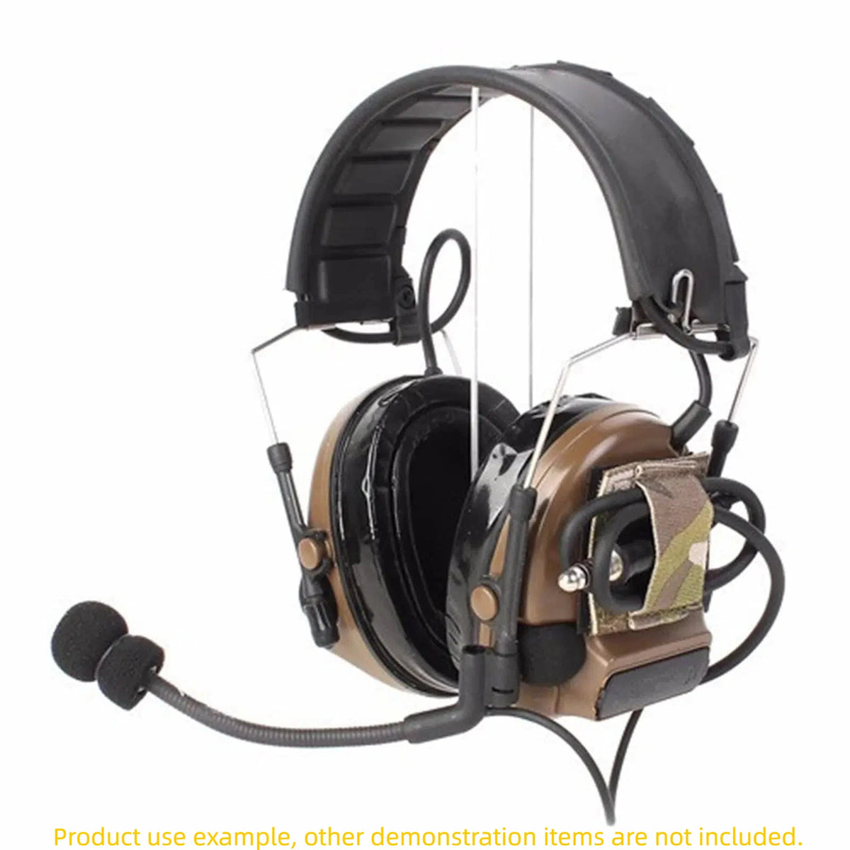 Tactical Helmet Headphone Wire Strap - Elastic Take-Up Organizer with Hook Loop for Headset Harness