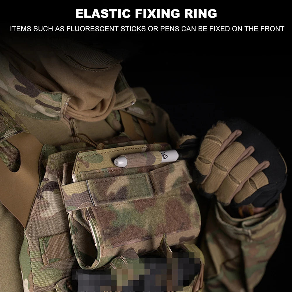 Tactical Admin Phone Pouch MOLLE Militar Hunting Vest Front Panel Map Holder Carrier Bag Utility Outdoor Phone Navigation Board