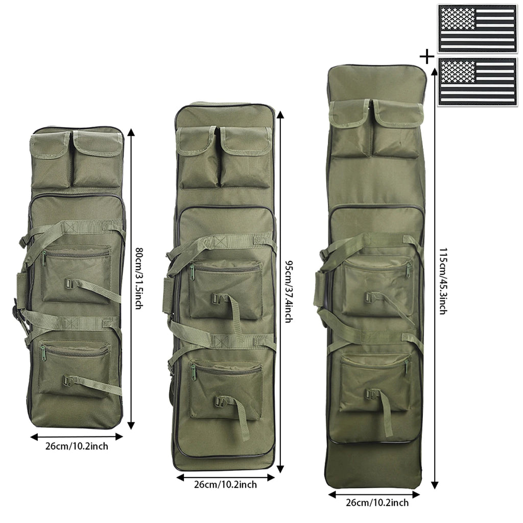 Outdoor hunting long equipment backpack multifunctional storage bag, adjustable shoulder straps, multiple storage pockets